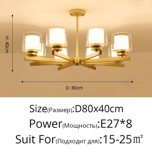 Bosmos European Style Decorative LED Chandeliers For Living Rooms, Bedrooms, And Modern Simple Indoor Lighting - vue 12 sur 21