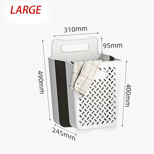 panier de rangement pliable à suspendre pour linge sale - vue 17 sur 19