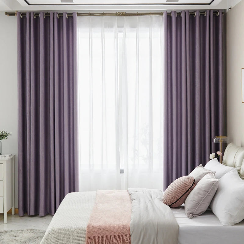 Rideau occultant style français pour salon chambre balcon - vue 2 sur 18
