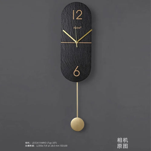 horloge murale en roche design moderne et silencieuse - vue 6 sur 7