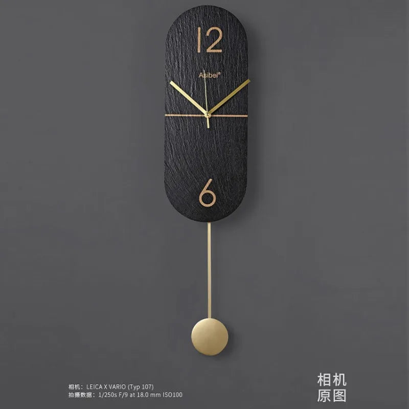 horloge murale en roche design moderne et silencieuse - vue 6 sur 7