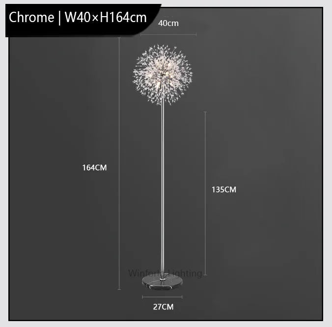 lampadaire led pissenlit de luxe winfordo - vue 8 sur 10