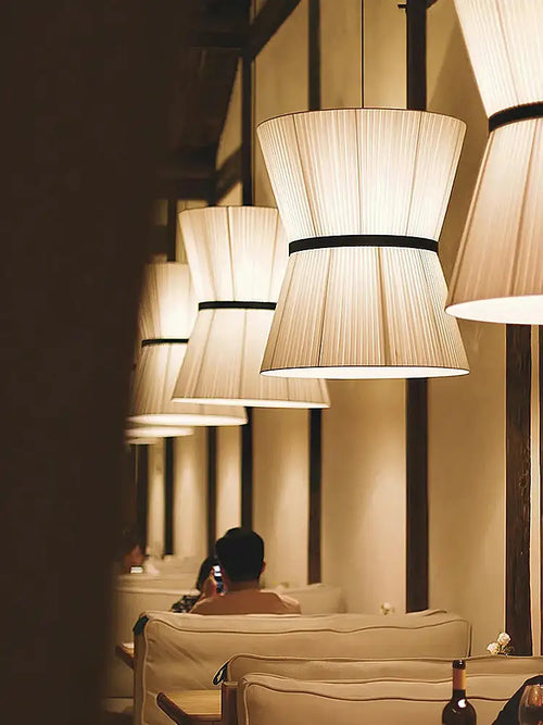 lustre en tissu wabi sabi pour décoration intérieure moderne - vue 4 sur 9
