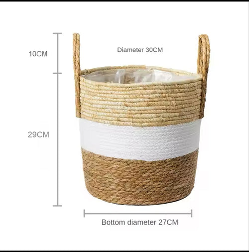 panier en osier naturel pour jardin et rangement décoratif - vue 9 sur 15