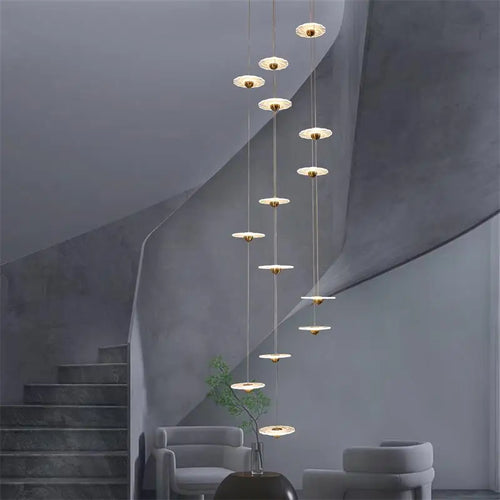 lustre moderne à led pour éclairage intérieur élégant - vue 4 sur 26