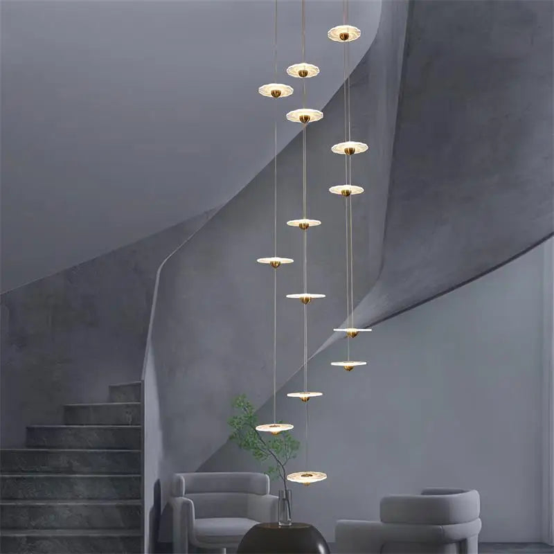 lustre moderne à led pour éclairage intérieur élégant - vue 3 sur 26