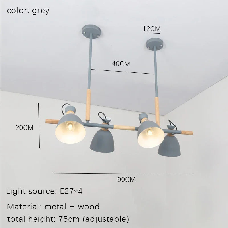 suspension led en rondins nordiques décoratives - vue 9 sur 9