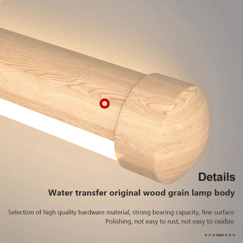 applique murale led moderne grain de bois décoration intérieure - vue 5 sur 21