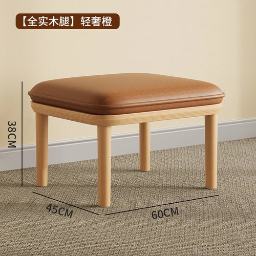 tabouret en velours moderne nordique pouf unique et peu encombrant - vue 20 sur 24