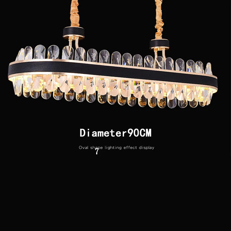 lustre moderne en cristal led winfordo pour décoration intérieure - vue 10 sur 10