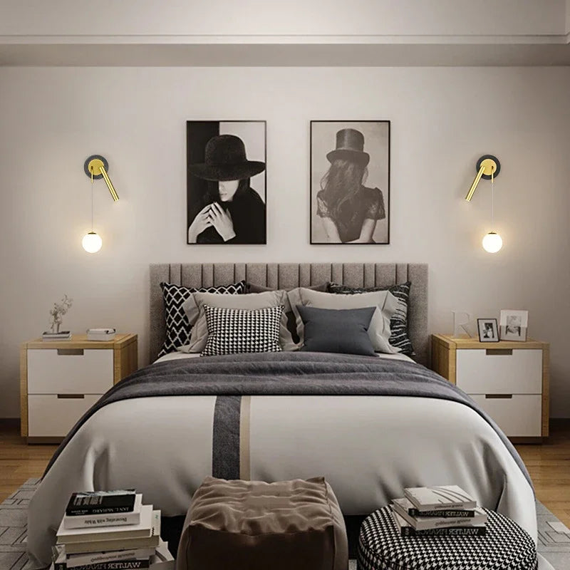 appliques murales led modernes à double tête décoratives pour la maison - vue 3 sur 14