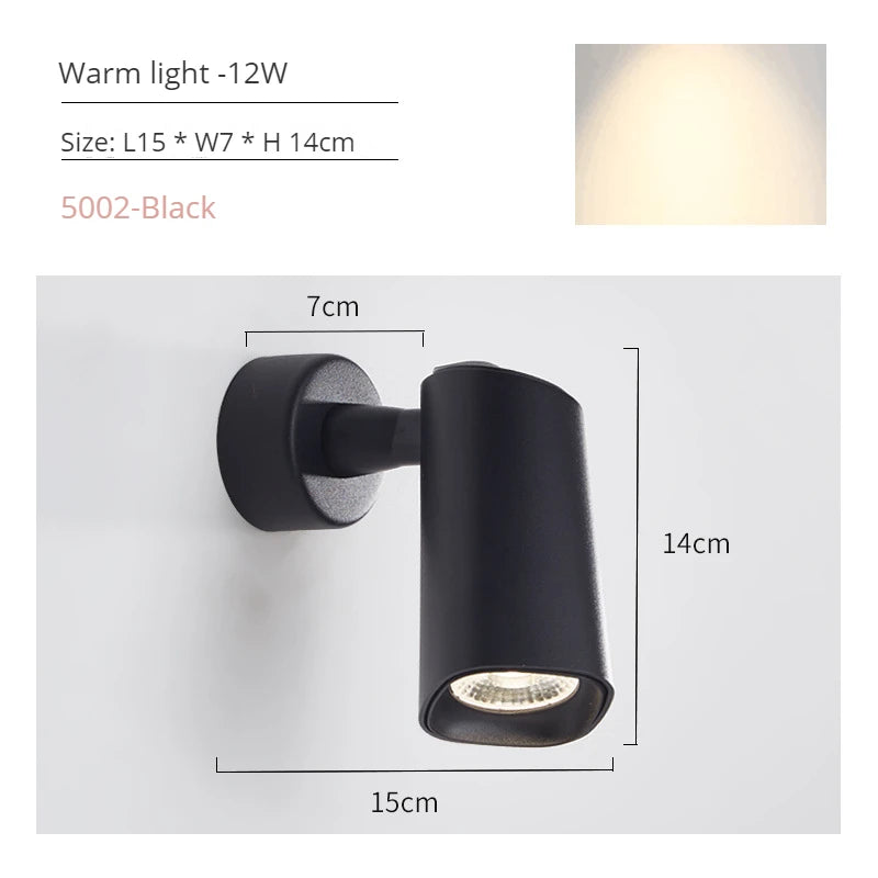 applique murale led moderne rotative pour décoration intérieure - vue 12 sur 20