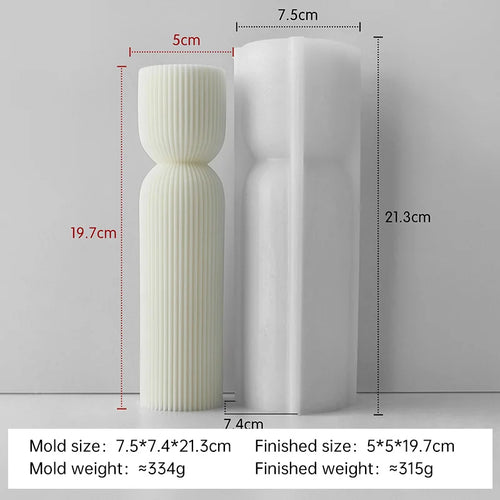 moule silicone bougie aromatique cylindrique pour résine et plâtre - vue 20 sur 20