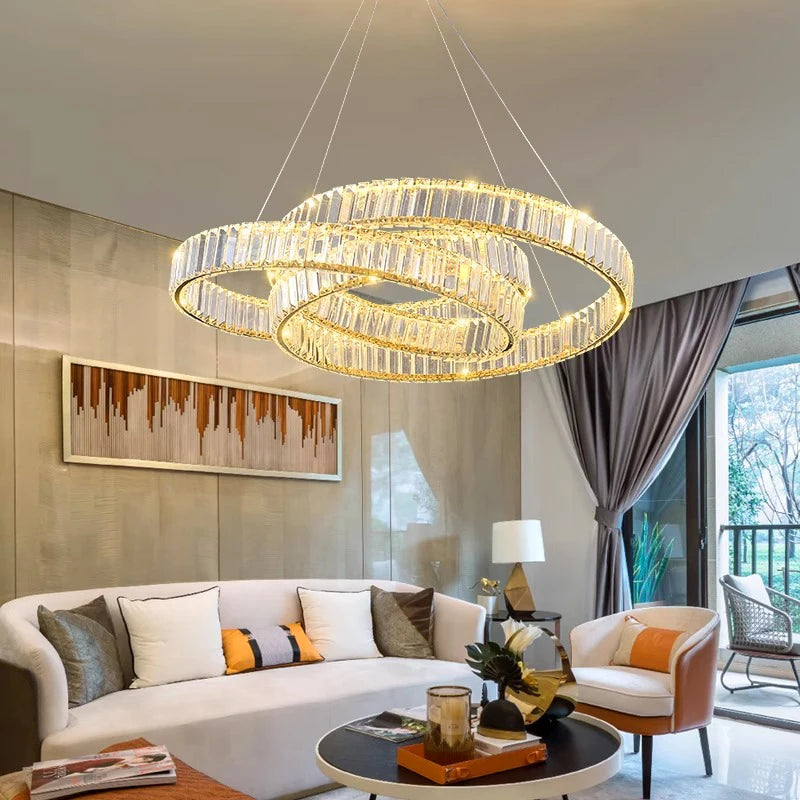 Lustre en cristal de décoration de maison moderne - vue 5 sur 9