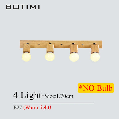 botimi triple applique miroir bois base nordique ajuster hôtel lumières murale - vue 11 sur 10