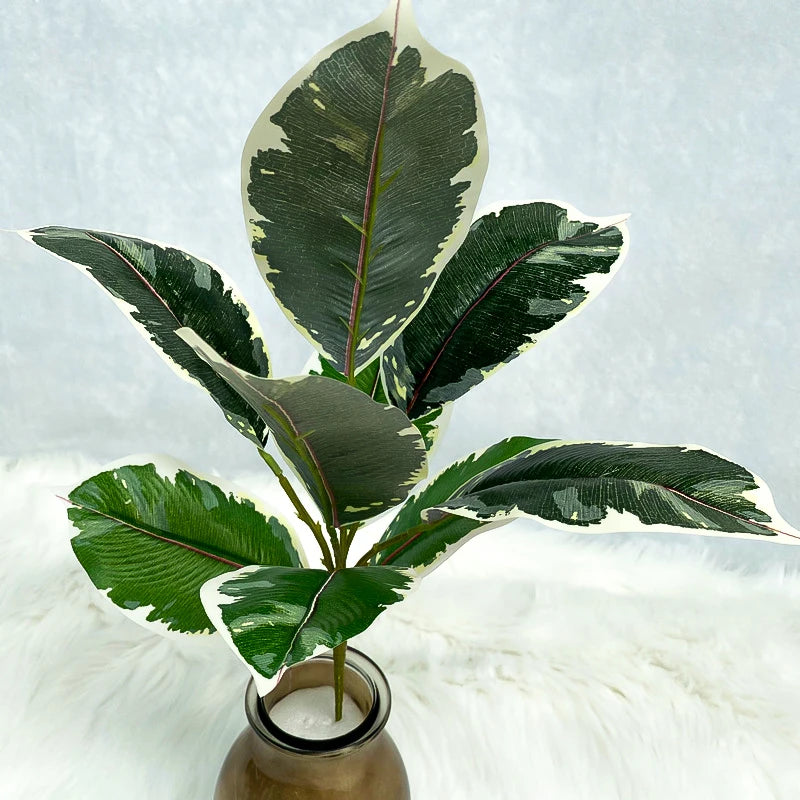 plantes artificielles branche faux ficus en caoutchouc pour décoration intérieure - vue 8 sur 13