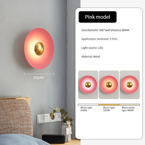 applique murale led ronde moderne pour décoration de luxe - vue 12 sur 11