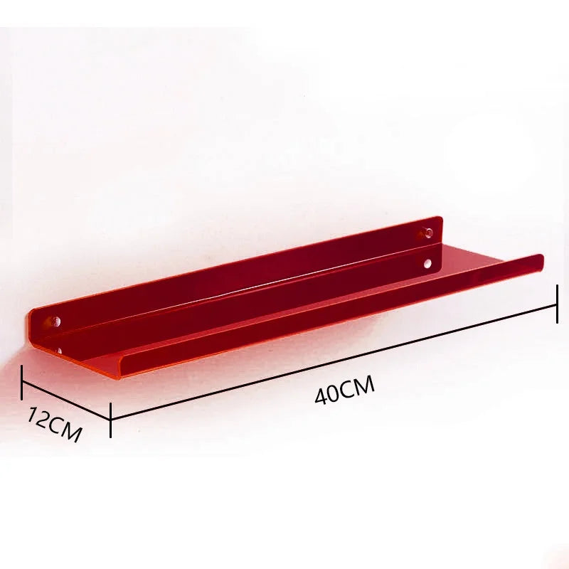 étagère murale flottante en acrylique transparent pour rangement organisé - vue 18 sur 57