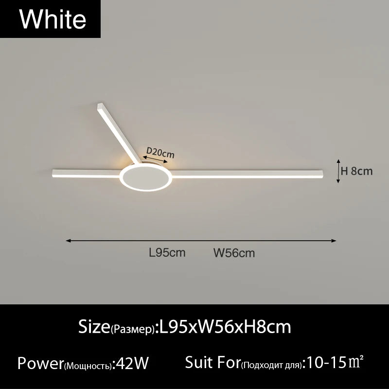 plafonnier LED décoratif géométrique pour intérieur moderne - vue 9 sur 12