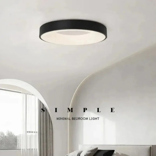 plafonnier led macaron moderne circulaire grain de bois réglable - vue 3 sur 14