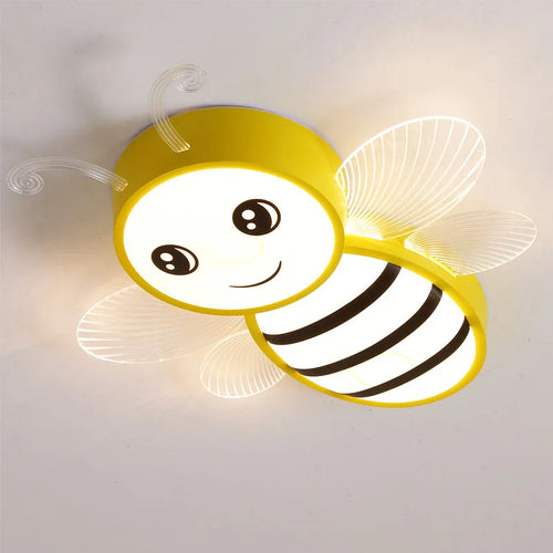 plafonnier abeille rose et or pour l'éclairage des enfants - vue 3 sur 9