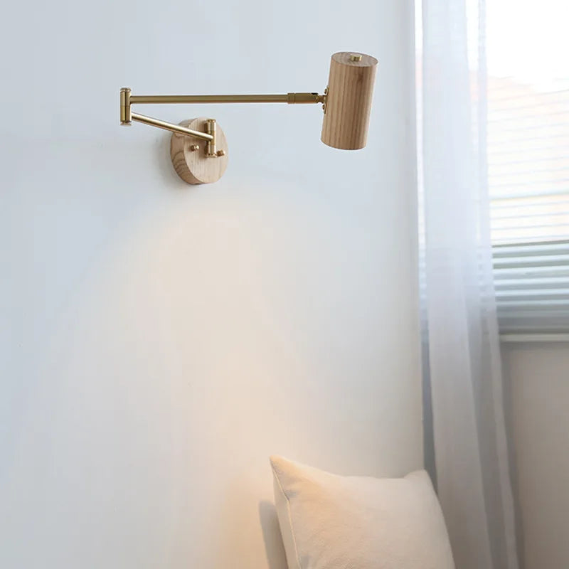 applique murale wabi-sabi à bras long pivotant avec interrupteur - vue 4 sur 11
