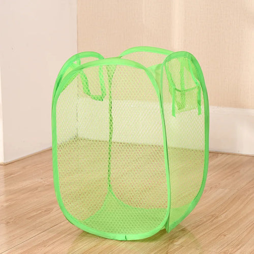 panier pliable pour tri de linge sale en maille - vue 2 sur 8
