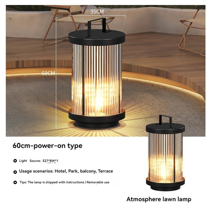 lampadaire solaire extérieur étanche en verre pour jardin - vue 11 sur 15