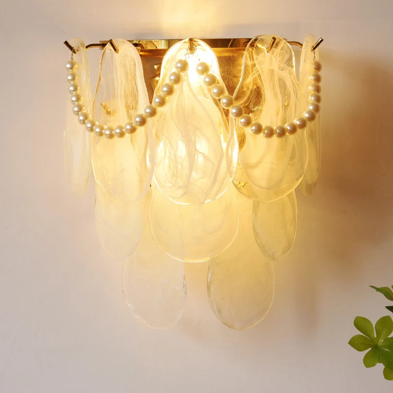 applique murale en verre à led pour décoration moderne intérieure - vue 1 sur 15