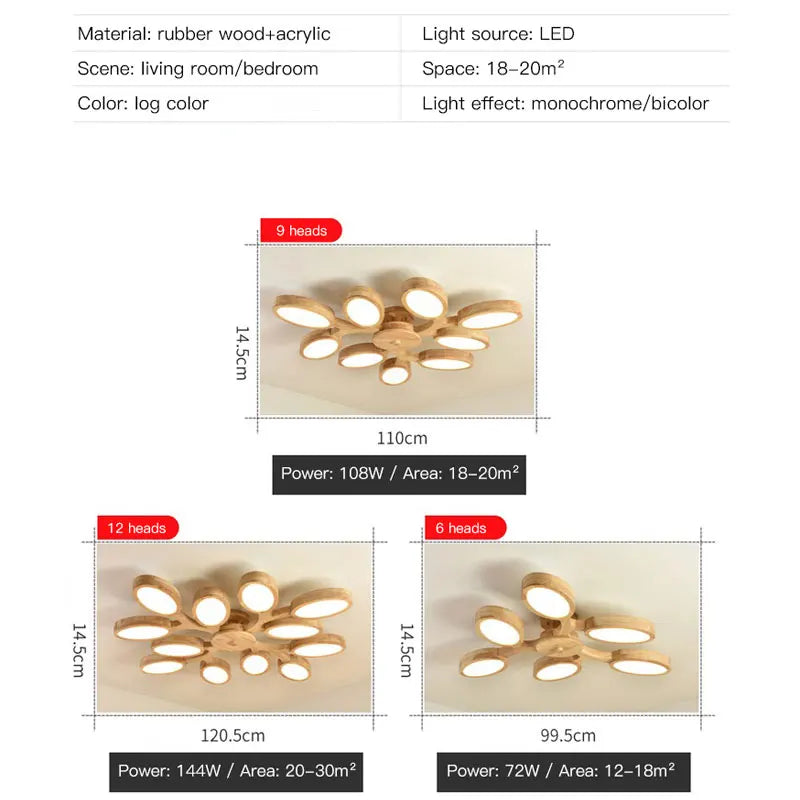 lustre à led moderne design arbre pour décoration intérieure - vue 4 sur 9