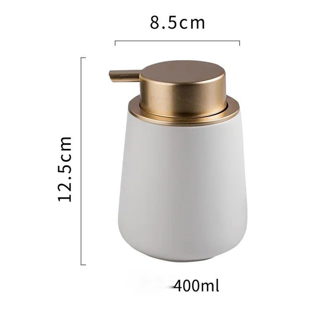 distributeur de savon en céramique et accessoires de bain complets - vue 11 sur 18