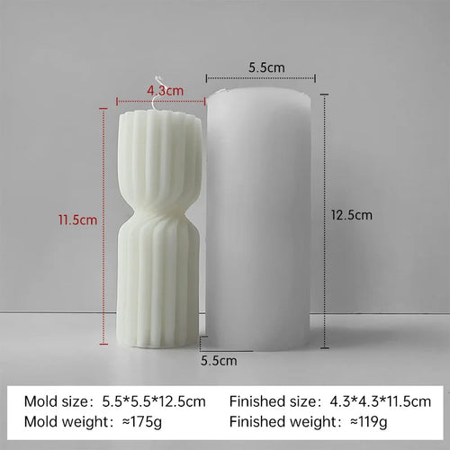 moule silicone bougie aromatique cylindrique pour résine et plâtre - vue 15 sur 20