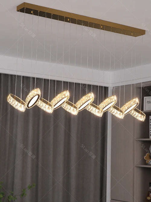 suspension en cristal design nordique luxueux nouvelle collection - vue 3 sur 9