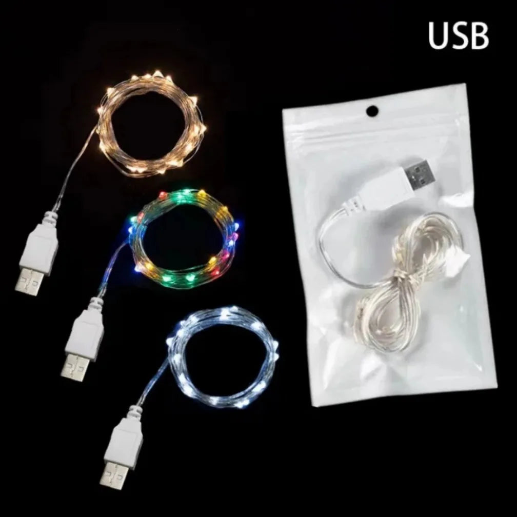 guirlande lumineuse led usb étanche pour décoration festive - vue 6 sur 14