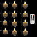 bougies chauffe-plat led sans flamme avec télécommande pour décorations festives