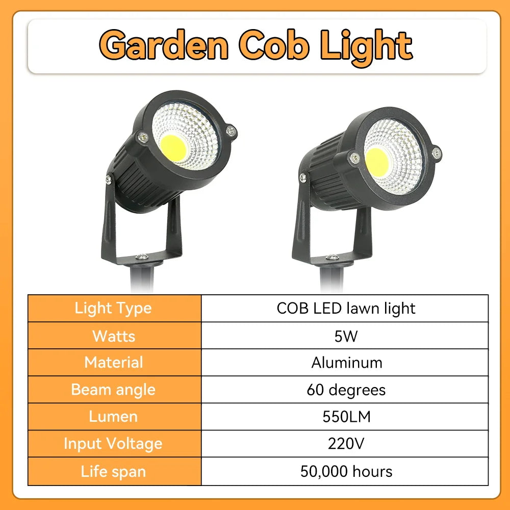 lampes de jardin led étanches pour éclairage extérieur décoratif - vue 6 sur 7