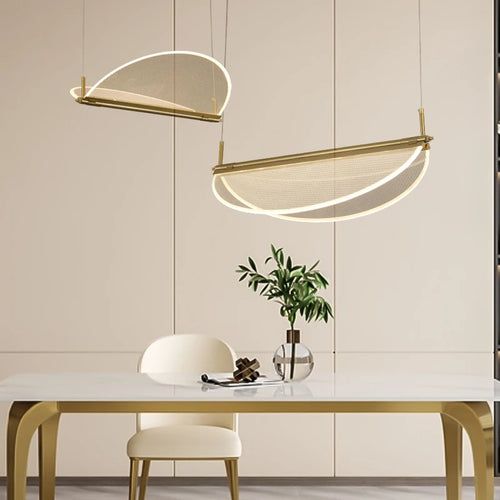 lustre rectangulaire réglable en acrylique pour éclairage créatif - vue 2 sur 12