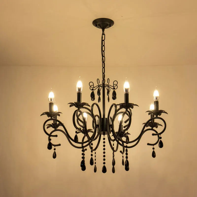 lustre vintage en cristal pour décoration intérieure élégante