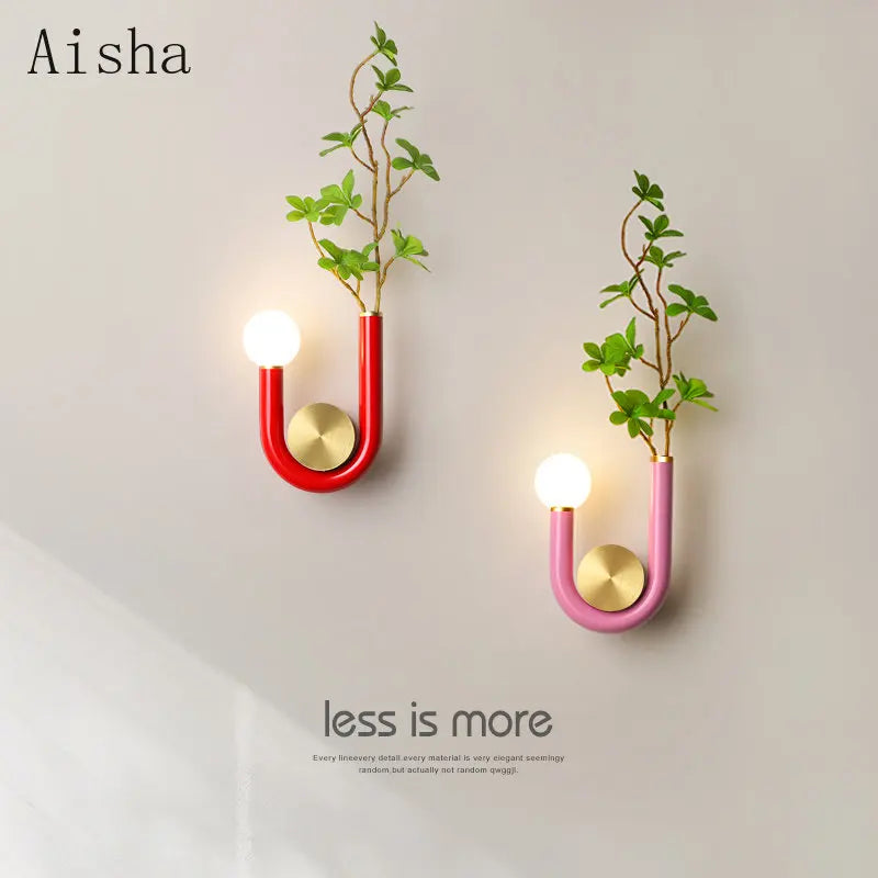 applique murale led créative en forme de u pour décoration enfant - vue 1 sur 11