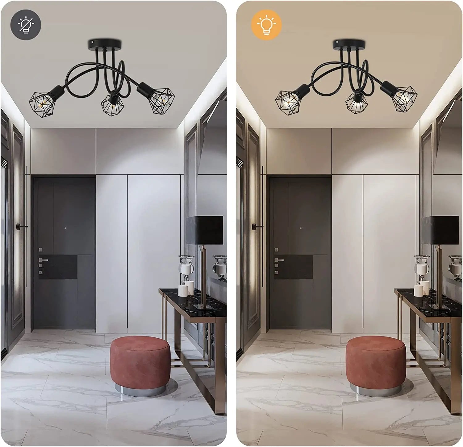 Lampe araignée moderne maison éclairage toit chambre salon expédition - vue 5 sur 8