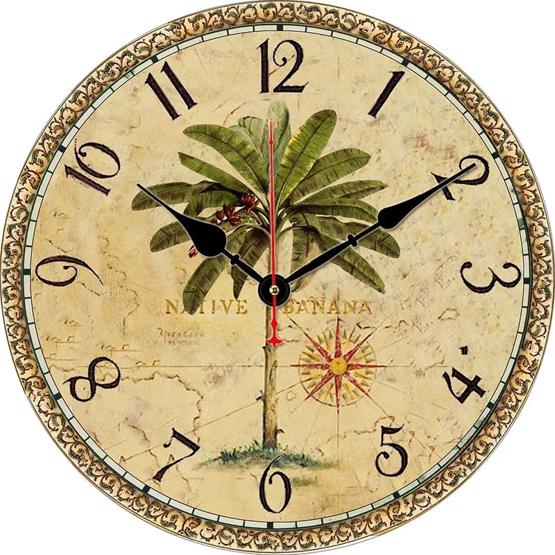 horloge murale rétro silencieuse pour décoration intérieure moderne - vue 11 sur 19