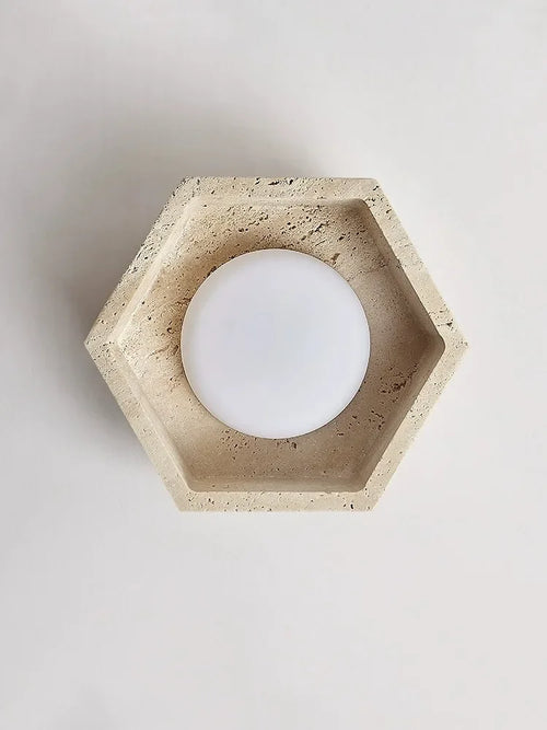 plafonnier led moderne en travertin pour intérieur élégant - vue 4 sur 6