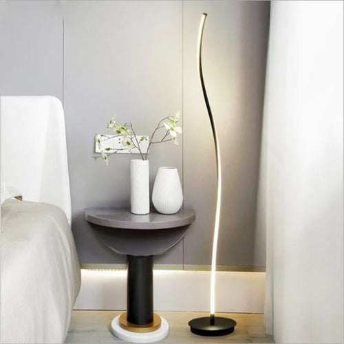lampadaire led moderne nordique gel de silice simple - vue 3 sur 6