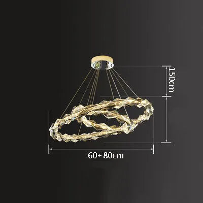 lustre moderne en cristal pour ambiance élégante et minimaliste - vue 9 sur 19