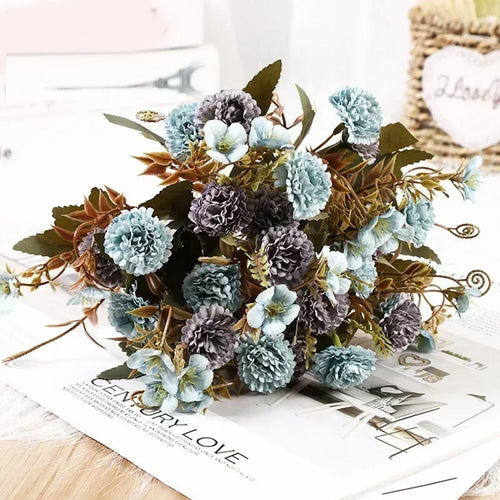 bouquet de lilas artificiels en soie pour décoration florale - vue 6 sur 12
