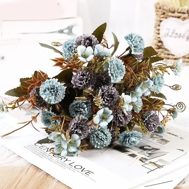 bouquet de lilas artificiels en soie pour décoration florale - vue 5 sur 12