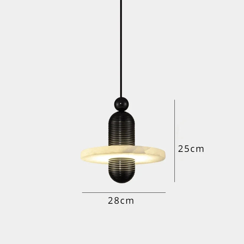 suspension en marbre à led design pour intérieur élégant - vue 8 sur 14