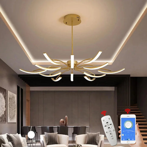 lustre moderne réglable pour intérieur design élégant - vue 3 sur 10