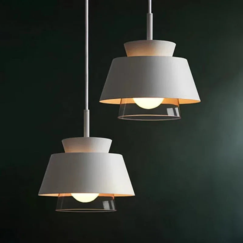 suspension en verre et fer style nordique pour intérieur décoratif - vue 4 sur 13