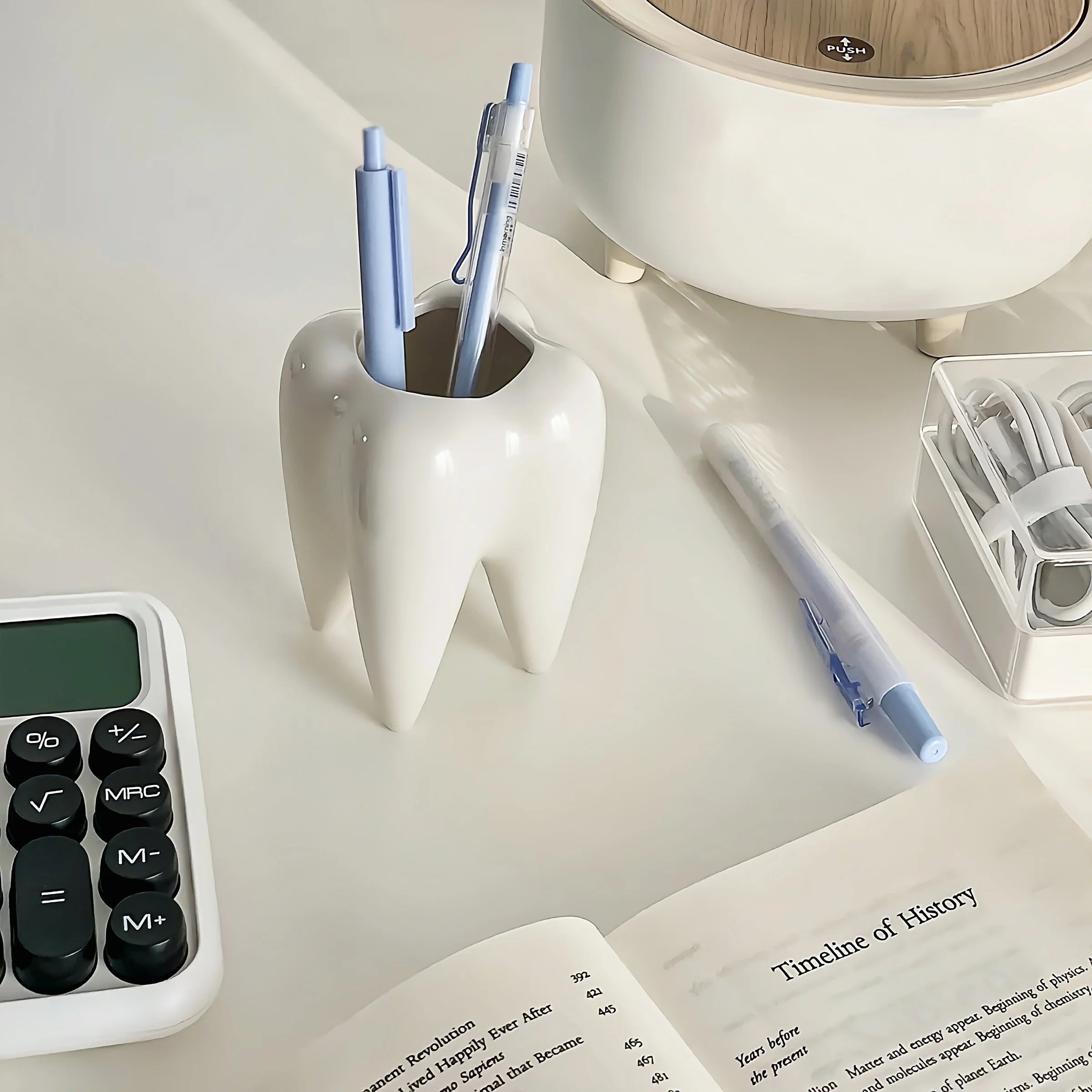 porte-brosse à dents en céramique en forme de dent créative et décorative - vue 3 sur 7
